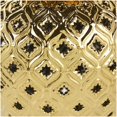 thumbnail image 6 of DecMode 10" x 18" Gold Ceramic Decorative Jars with Geometric Cutout Design and Lid, 1-Piece, 6 of 11