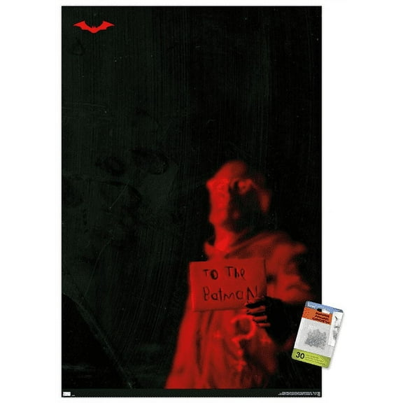 DC Comics Movie The Batman - The Riddler Teaser One Sheet Wall Poster with Pushpins, 22.375" x 34"