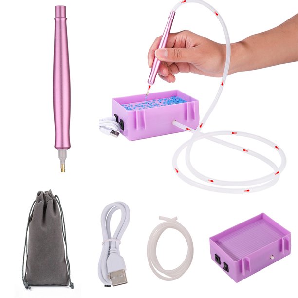 Herramienta Ayuda Diamantes La Pintura USB Portátil para Bricolaje () Púrpura