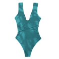 thumbnail image 2 of Sngxgn Women Tummy Control Swimsuits Cutout Ruffle Bathing Suit High Cut Slimming Swimsuits(A,M), 2 of 8