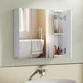 thumbnail image 2 of Mueble de Baño con Espejo, Armario de Pared Moderno con Estante Ajustable y 3 Puertas, Almacenamiento, Blanco, 2 of 5