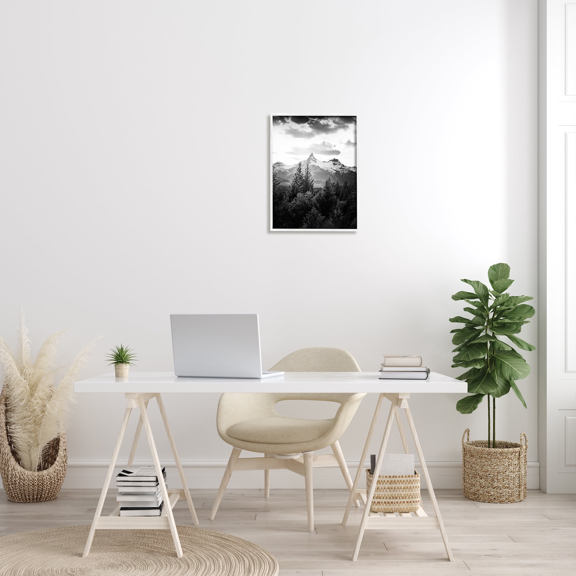 Stupell Industries Mountain Range Cloudy Sky Landscape Tall Tree Photography, 16 x 20, Design by Daniel Sproul