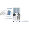 thumbnail image 3 of Airemax 115V 15,000 BTU ASHRAE (10,000 BTU DOE) Portable Air Conditioner with Remote Control | 24H Timer | Dehumidifier | Wheels | LED | AC for Living Room, Basement, Rooms up to 600 Sq.Ft, 3 of 14