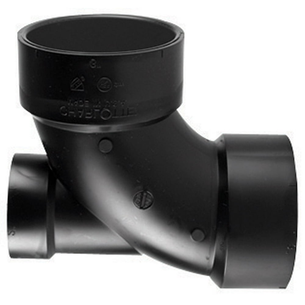 Charlotte Pipe 3 in. Hub x 3 in. Dia. Hub ABS Elbow