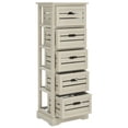 thumbnail image 2 of SAFAVIEH Sarina Solid Rustic 5 Drawer Cabinet, Distressed Cream, 2 of 10