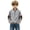 Gray, variant on Hurxie Boy's Quarter Zip Pullover Lightweight Mock Neck Active Tops Kids Sweatshirts, Long Sleeve Golf Shirts School Fall Sports Clothes 110