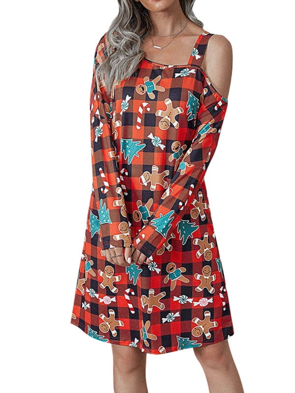 cold shoulder christmas dress