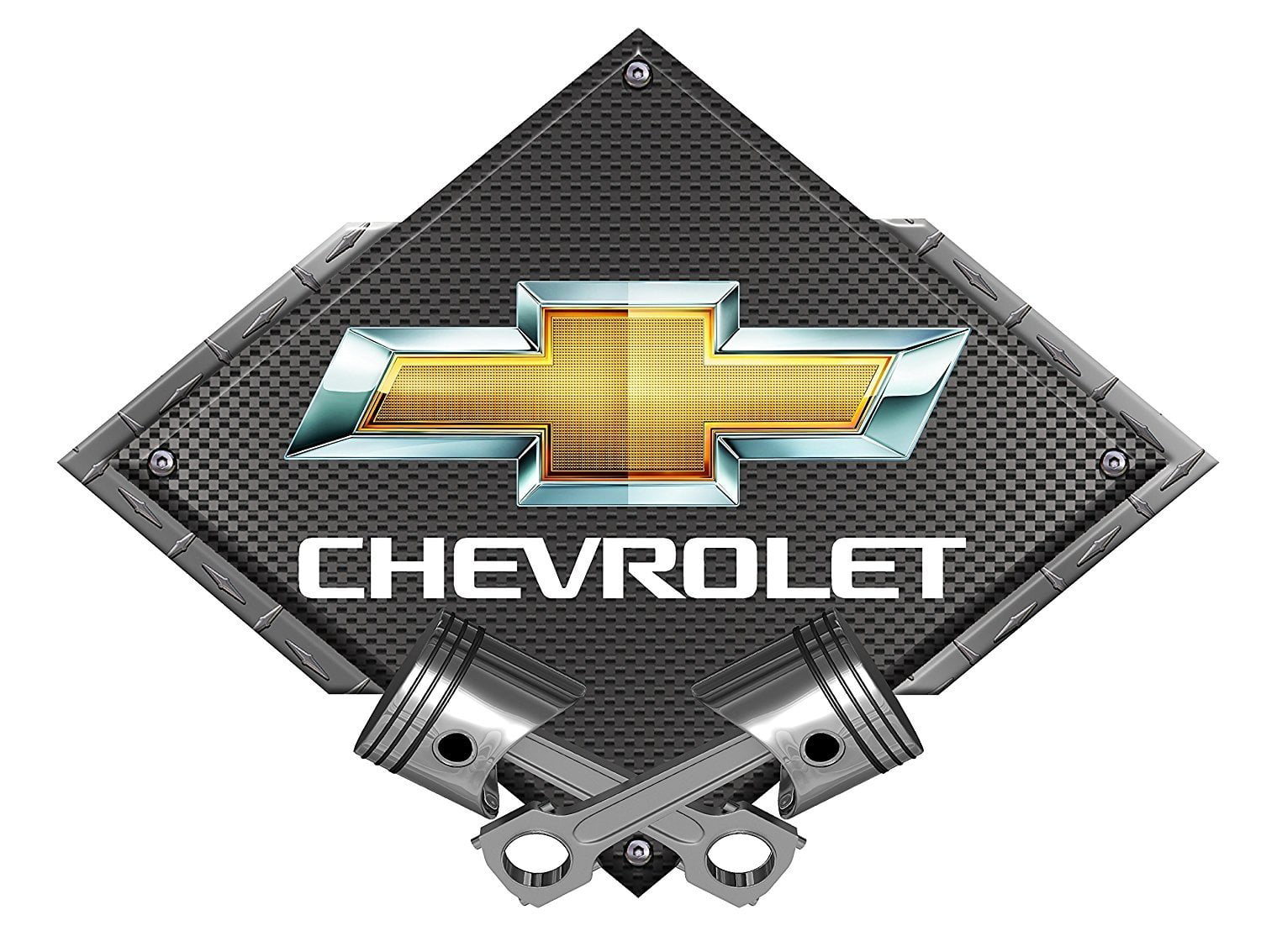 Chevrolet Camaro Gold Bowtie Supersized Metal Sign 50x14 inches 