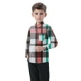 thumbnail image 5 of Cethrio Boys Plaid Shirts, School Long Sleeve Casual Collared Button Down Shirts Red Size 8, 5 of 5