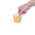 thumbnail image 6 of Panificio 1 oz Tulip Polka-Dotted Hot Orange Paper Regular Baking Cup - 3" x 3" x 3" - 200 count box, 6 of 11