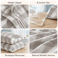 Full Washedton Duvet Cover Set 3-piece Check - Walmart.com