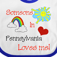thumbnail image 4 of Inktastic Someone in Pennsylvania Loves Me Boys or Girls Baby Bib, 4 of 4