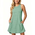 thumbnail image 4 of Favoffer Pocket Tank Dress for Women Printed Round-Neck Sleeveless Casual Lightweight Breathable Summer 2026 Daily Casual Everyday, 4 of 8