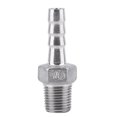 thumbnail image 1 of Cergrey Acier Inoxydable SS304 Tuyau de Filetage Mâle Raccord de Queue de Tuyau de Barbillon BSP 1/8 3/4, Adaptateur de Barbillon, Adaptateur de Tuyau, 1 of 3