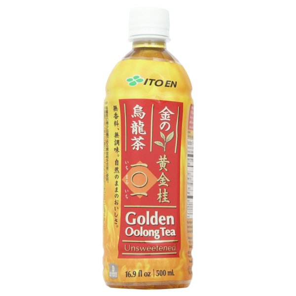 Ito En Unsweetened Golden Oolong Tea 16.9 oz Plastic Bottles Pack of