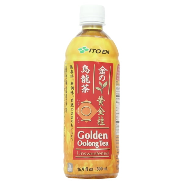 Ito En Unsweetened Golden Oolong Tea 16.9 oz Plastic Bottles Pack of 12