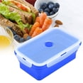 thumbnail image 2 of Boîte à Bento Rectangulaire en Silicone 1200ml Boîte à Lunch Pliable Récipient Alimentaire pour Micro-Ondes (Bleu Foncé), 2 of 13
