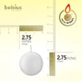 thumbnail image 2 of Bolsius 2 Count White Ball Candles - 2.75 Inches Unscented Candle Set - Premium European Quality - Dripless And Smokeless Clean Burning Dinner Candle - Perfect for Wedding, Party, And Special Occasion, 2 of 8