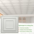 thumbnail image 5 of LooYee 24 pcs 2ft x 2ft Drop Ceiling Tiles, PVC Glue Up Ceiling Panel White, Waterproof, Washable and Fire-Rated - Reusable - High-Grade PVC to Prevent Breakage 96 Sq. Ft, 5 of 8