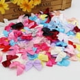thumbnail image 5 of 50/100 piezas de lazos de cinta de satén mixtos, lazos pequeños para manualidades, bricolaje, accesorios de decoración para fiestas de bodas y Navidad, lazo de mano de 25 mm, 5 of 5