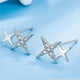 thumbnail image 5 of Pendientes de Plata Pendientes Coreano Cuatro Puntas Estrella Pendientes de Plata, 5 of 8