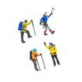 thumbnail image 1 of 4Pcs 1/87 Scale Miniature Model Hiking Climbing Figures Diorama miniature peope figure Decor, 1 of 9