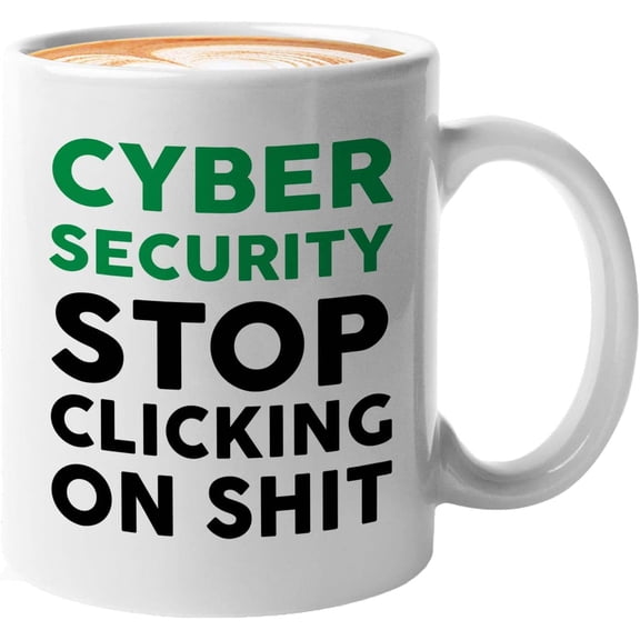 Programmer Mug White 11oz - Cyber Security Stop Clicking - Tech Progammer Computer Engineer Coding Mechanical Electrical