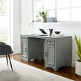 thumbnail image 2 of Crosley Furniture Tara 2-cabinet Transitional Wood Desk in Distressed Gray, 2 of 2