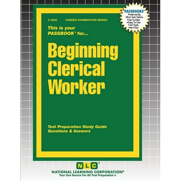Career Examination Beginning Clerical Worker, Book 3505, (Paperback)