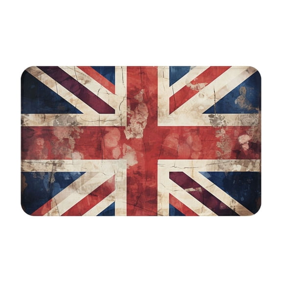 Union Jack UK Flag Vintage Front Door Mat Doormat Non Slip Bath Mats 20x31.5 Inch Bathroom Rug Entryway Carpet