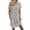 Grey, variant on Uobin Womens Button Down Shirt Dress Solid Color Short Sleeve Casual Loose Tunic Dress Breathable Daily Wear