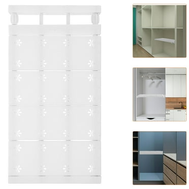 FRCOLOR  Expandable Closet Tension Shelf Storage Rack Dividers White