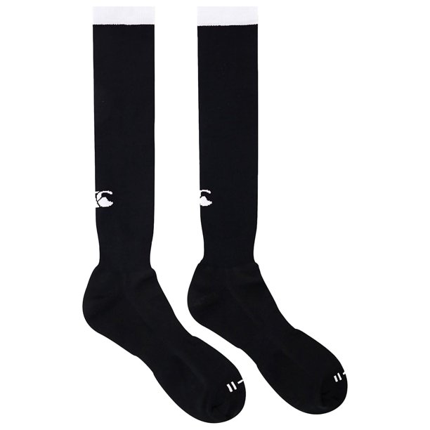 Canterbury - Calcetines de Rugby Diseño Equipo para Hombre (Negro/Blanco)