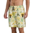 thumbnail image 2 of Kdxio Animal Tree Pattern Mens Casual Shorts - Drawstring Summer Beach Sports Shorts for Men, 2 of 9