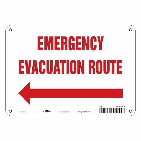 Condor Safety Sign,7 in x 10 in,Aluminum 465P90