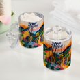 thumbnail image 2 of Yayeee 4 Pack Qtip Holder Bathroom Cotton Swab Canister with Lid Clear Dispenser Set, Art Path, 2 of 6
