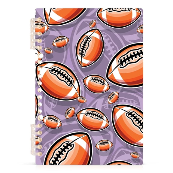 Football Balls Spiral Journal Notebook College Ruled Notebook 8.3" x 5.7" A5 Lined Thick Paper Page