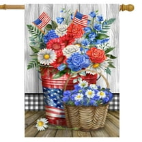 Briarwood Lane Red White and Beautiful House Flag