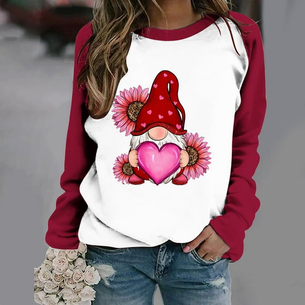 Heart sweatshirt womens deals