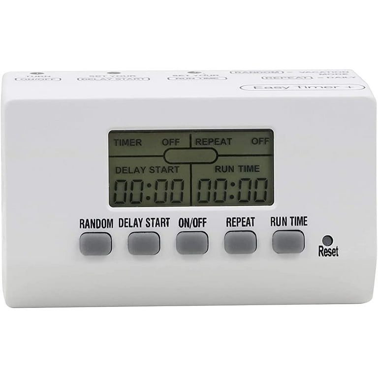 Outlet Timer Indoor, Digital Infinite Repeat Cycle Intermittent Timer Plug,  Programmable 20 ON/Off Programs Electrical Outlets, Plug-in Timer Switch  with Countdown Delay, 3 Prong/15A/1800W (1) 