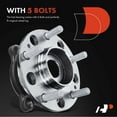 thumbnail image 6 of A-Premium Rear Wheel Bearings and Hub Assembly Compatible with Hyundai Genesis 2009-2014, Genesis Coupe 2010-2016, Equus 2011-2016 & Kia K900 2015-2016, w/5-Lug, Replace # 512417, 6 of 8