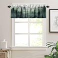 thumbnail image 5 of Forest Kitchen Valance Curtain, Watercolor Style Nature Woodland Green Forest Mountain Plant Pattern Window Treatment Rod Pocket Drapes for Bedroom Office Living Room Cafe Decor 54x18inch, 5 of 6