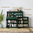thumbnail image 6 of HLR 48" Modern Wood Kitchen Pantry Cabinet, Coffee Bar with Drawer & Microwave Stand, Dining Room, Green, 6 of 7