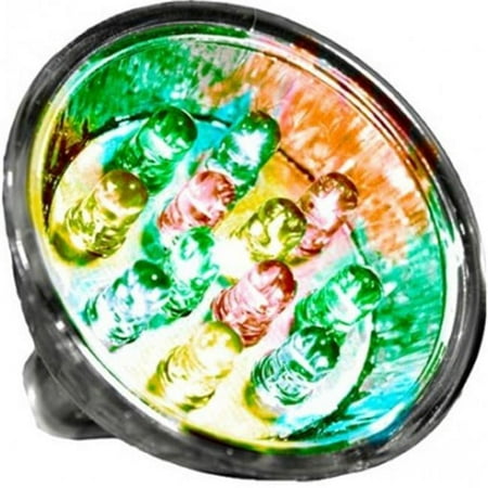 

DL-MR16-LED-1-12-MC MR16 LED 0.6 watt 12 LED 12V 2-Pin Base Lamp Multicolor