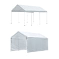 thumbnail image 2 of 10'x20' Steel Frame Carport, Heavy Duty, White Reflective Canopy, Waterproof UV Rated, Removable Sides, 2 of 18
