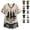 Beige, variant on Women's Halloween T-Shirts Fall Casual Cute Tops Black Cat Pumpkin Print Patchwork V-Neck Blouses 3XL