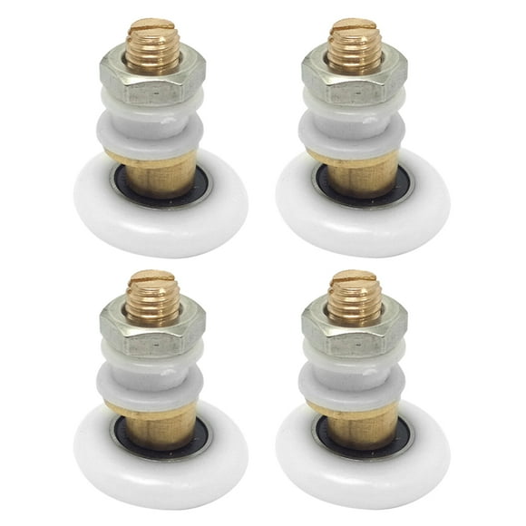 4pcs Bathroom Door Rollers Shower Sliding Door Pulleys Small Rollers Replacement for Shower Door