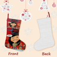 thumbnail image 3 of La Compañía Eléctrica Tema: Calcetines de Navidad, fino lino blanco para colgar en escaleras y chimenea, decoración navideña para el hogar, regalo de Navidad.54cm×38cm, 3 of 5