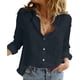thumbnail image 2 of Camisa Blusa de mujer Camisa Moda Algodón Lino Transpirable Vacaciones en la playa (Negro L) Cgtredaw Para estrenar, 2 of 5