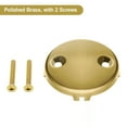 thumbnail image 2 of Watflow Tip-Toe Tub Trim Set with Two-Hole Overflow Faceplate, Replacement Bath Drain Trim Kit with 2-Hole Overflow Faceplate and Universal Fine/Coarse Thread (Polished Gold), 2 of 2